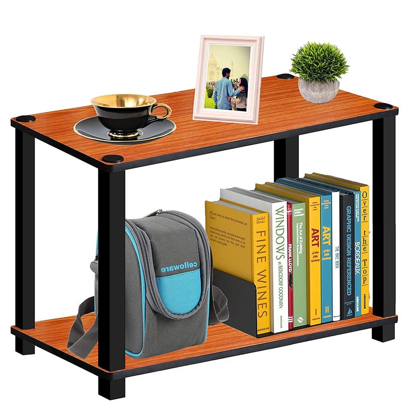 OFIXO 2-Tier Multipurpose Turn-N-Tube End Table/Side Table/Night Stand/Bedside Table/Shoe Rack/Book shelve with Heavy Duty Plastic Tube-(Teak Natural)-image-23