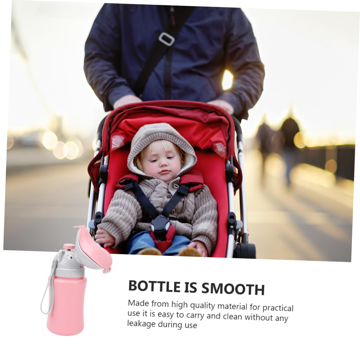 GARVALON Boys and Girls Travel Toilet Car Potty Seat Portable Urinal Bottle Seamless Boys and Girls Urinal for Potty Training