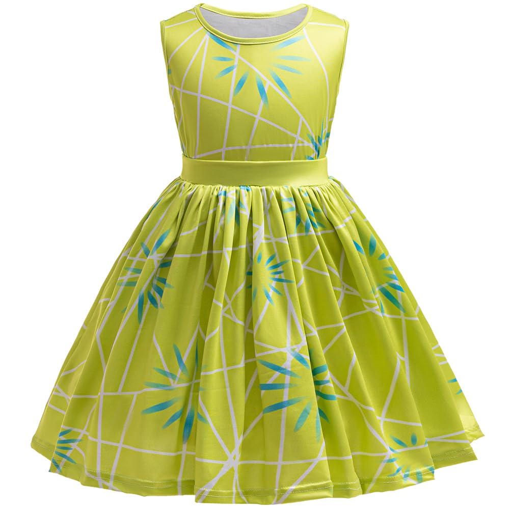 keaiyouhuo Ragazze Disgusto Principessa Vestito Gioia Costume Bambini Cosplay Vestire Halloween Compleanno Natale Abiti con Parrucca