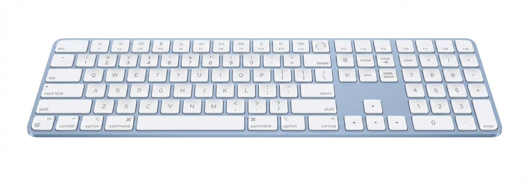 Apple Magic Keyboard with Touch ID and Numeric Keypad for Mac Models with Apple Silicon - US English - USB–C - Blue (Renewed)​​​​​​​
