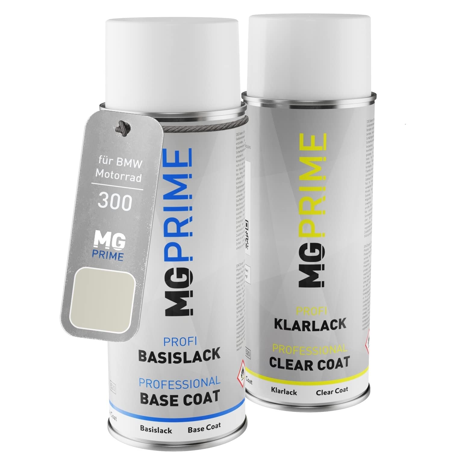 MG PRIME Motorcycle paint Spray can set for BMW Motorrad 300 Alpinweiss Base coat clear coat spray can 400ml