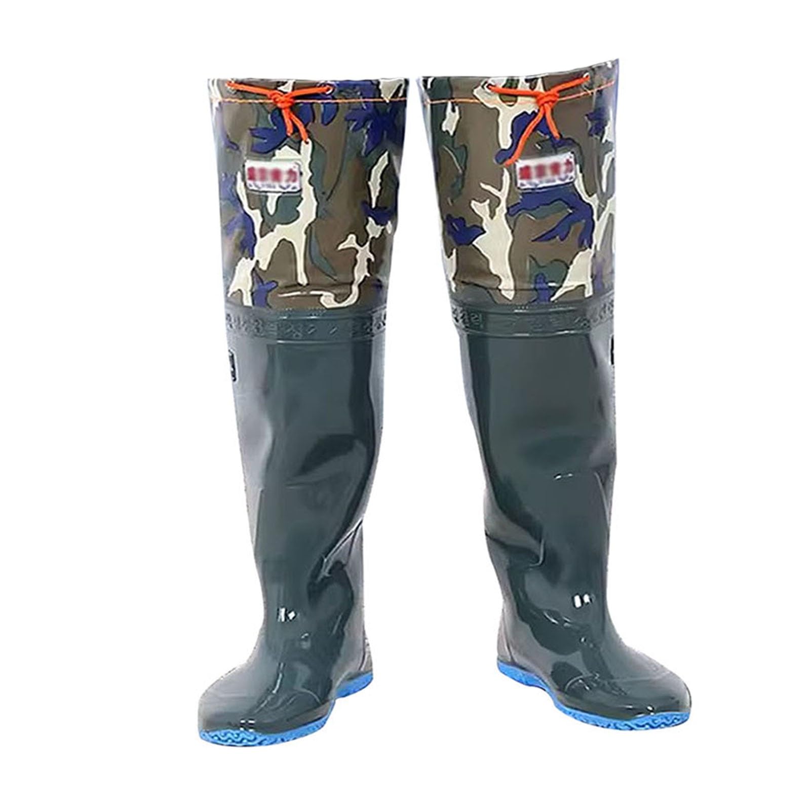 Stivali da Pesca Stivali da Pesca in PVC Leggeri per Uomo, Comodi Stivali da Pesca Impermeabili Alti Fino al Ginocchio da 60 Cm, Stivali da Pioggia Antiscivolo