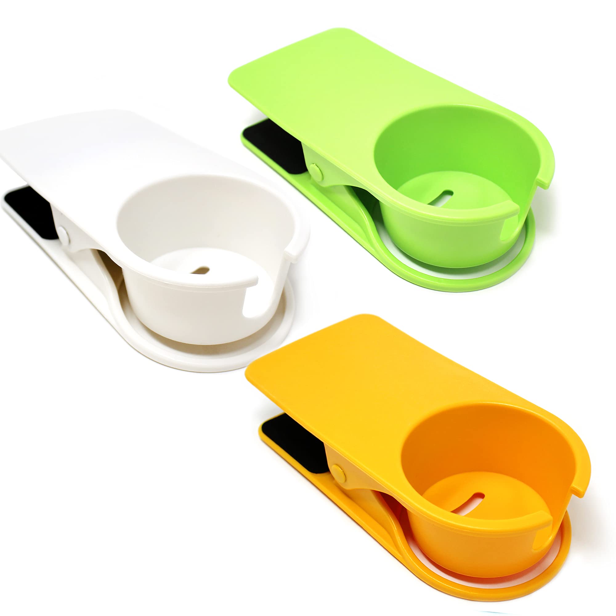 Sometheme Special Table Cup Holder Clip for Home Office Table Desk Edge Coffee Mug Holder Portable Cupholder Caddy Clamp (Set D)