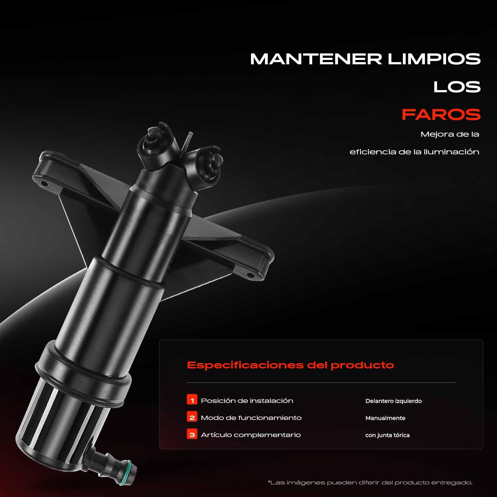 Frankberg Limpieza de faros Boquillas de lavado Delantero izquierdo o derecho Compatible con Serie 5 Touring E61 Serie 5 E60 Replace# 61677038415