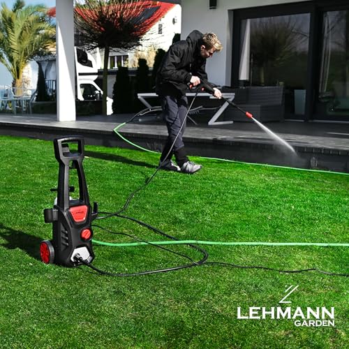 LEHMANN Hochdruckreiniger Jukon mit 9-teiliges Zubehörset, Druckreiniger mit Flächenreiniger für...