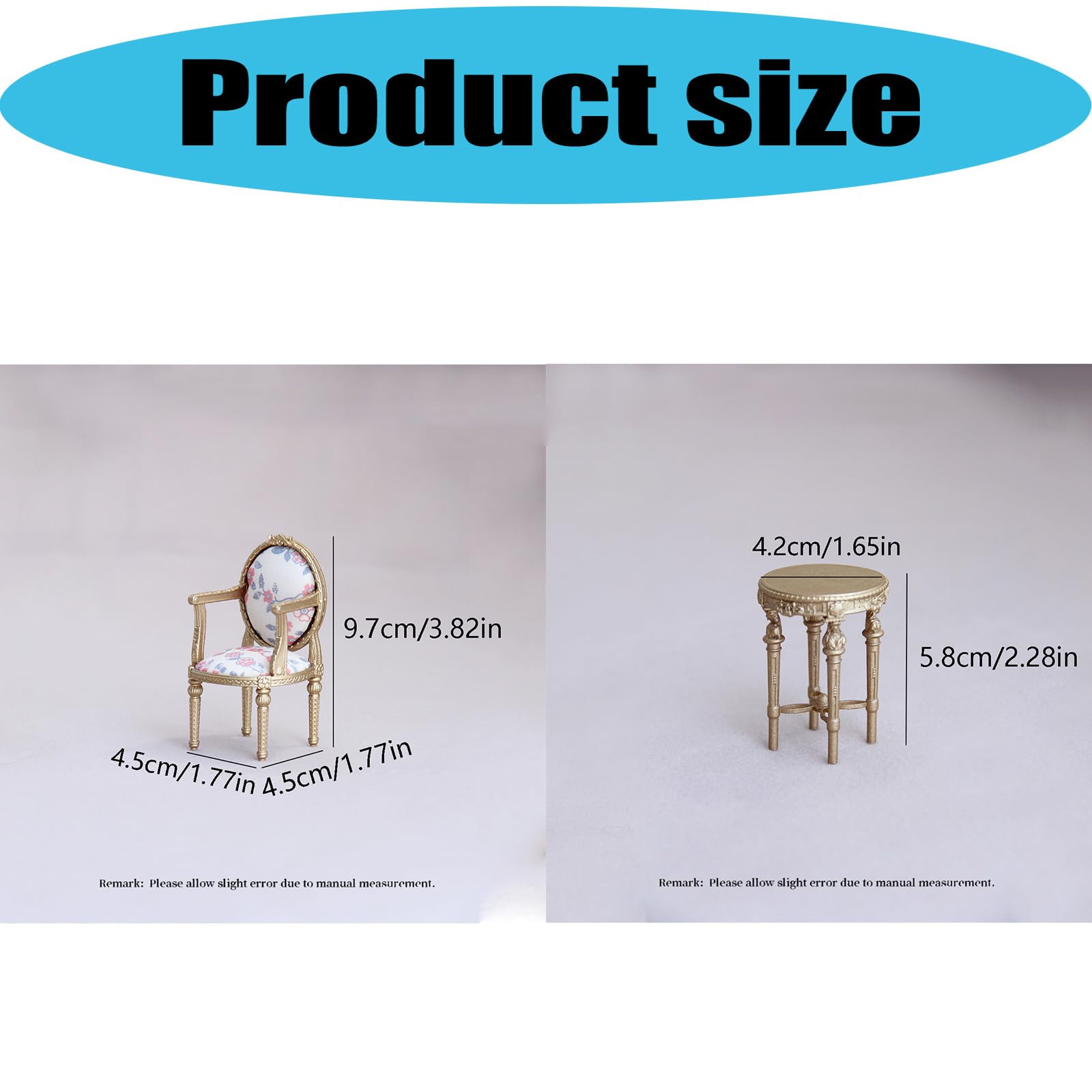 Set mobili per Case delle Bambole, tavolino e, Blue Set