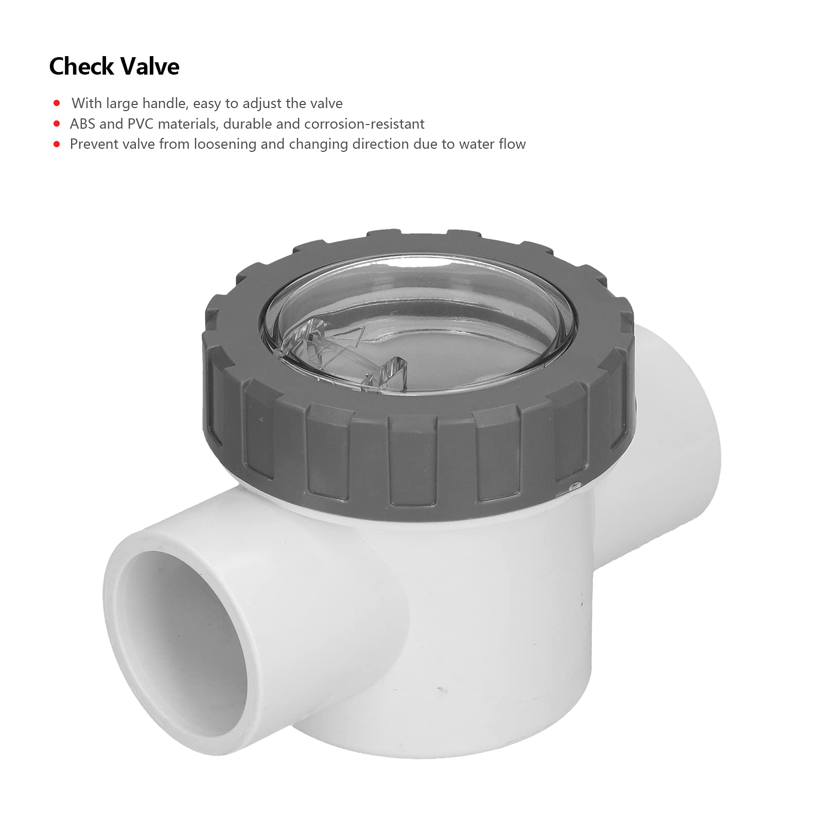 OKAT Clapet Anti-Retour, clapet Anti-Retour Anti-Retour Clapet Anti-Retour Visible pour Aquarium pour Piscine pour Piscine(V50-1A)
