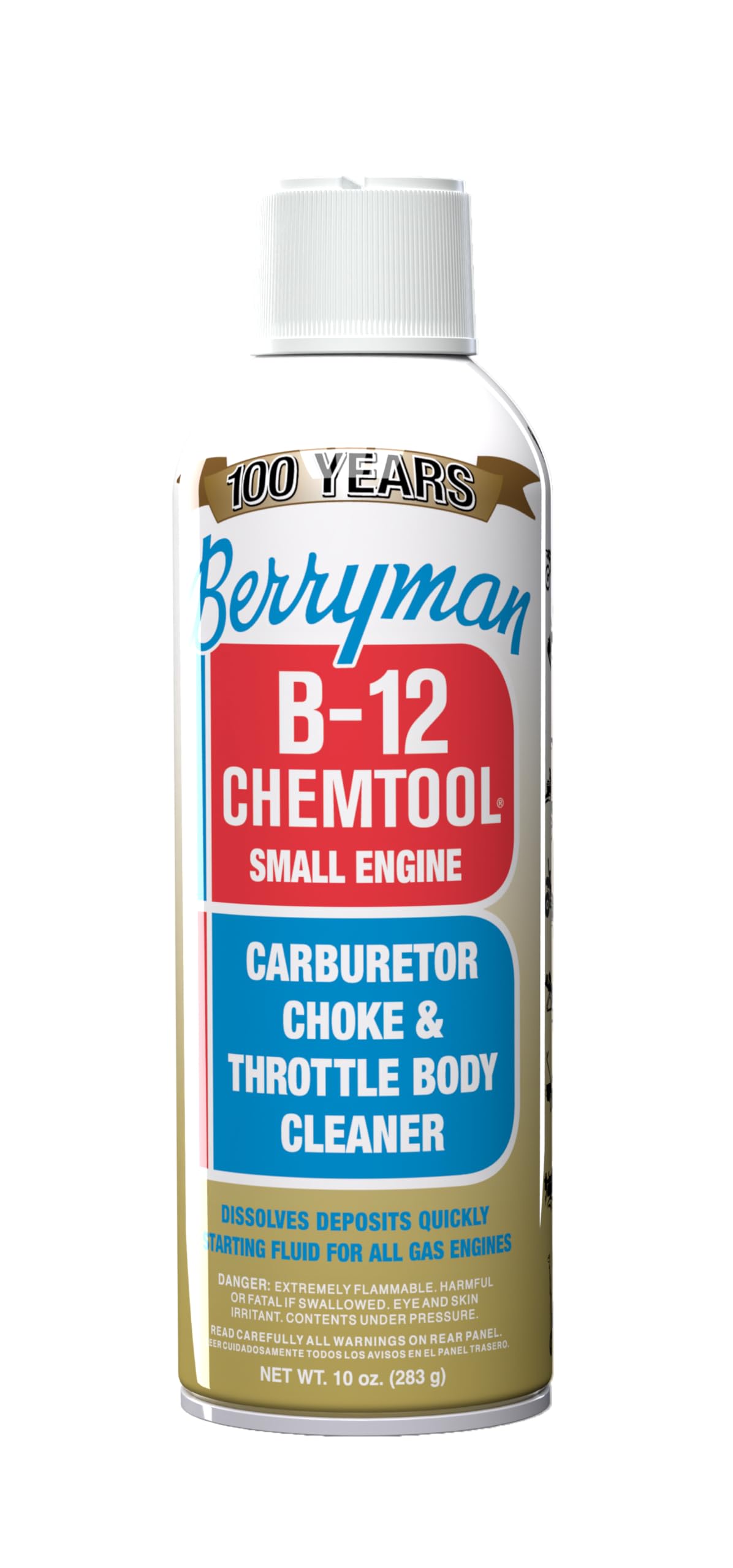 Berryman Products B-12 0110 Chemtool Carburetor, Choke and Throttle Body Cleaner Not VOC Compliant in Some States, 10 oz., Pack of 1