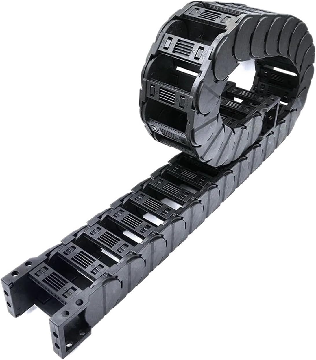 SS755 SCC SSケーブルチェーン システムスナップフック / トラック用品貨物堂ネットストア 動力伝達チェーン トランスミッションチェーン 25 x 50mm 内寸 1.05M 長さプラスチック強化ナイロン曳航ケーブルドラッグ