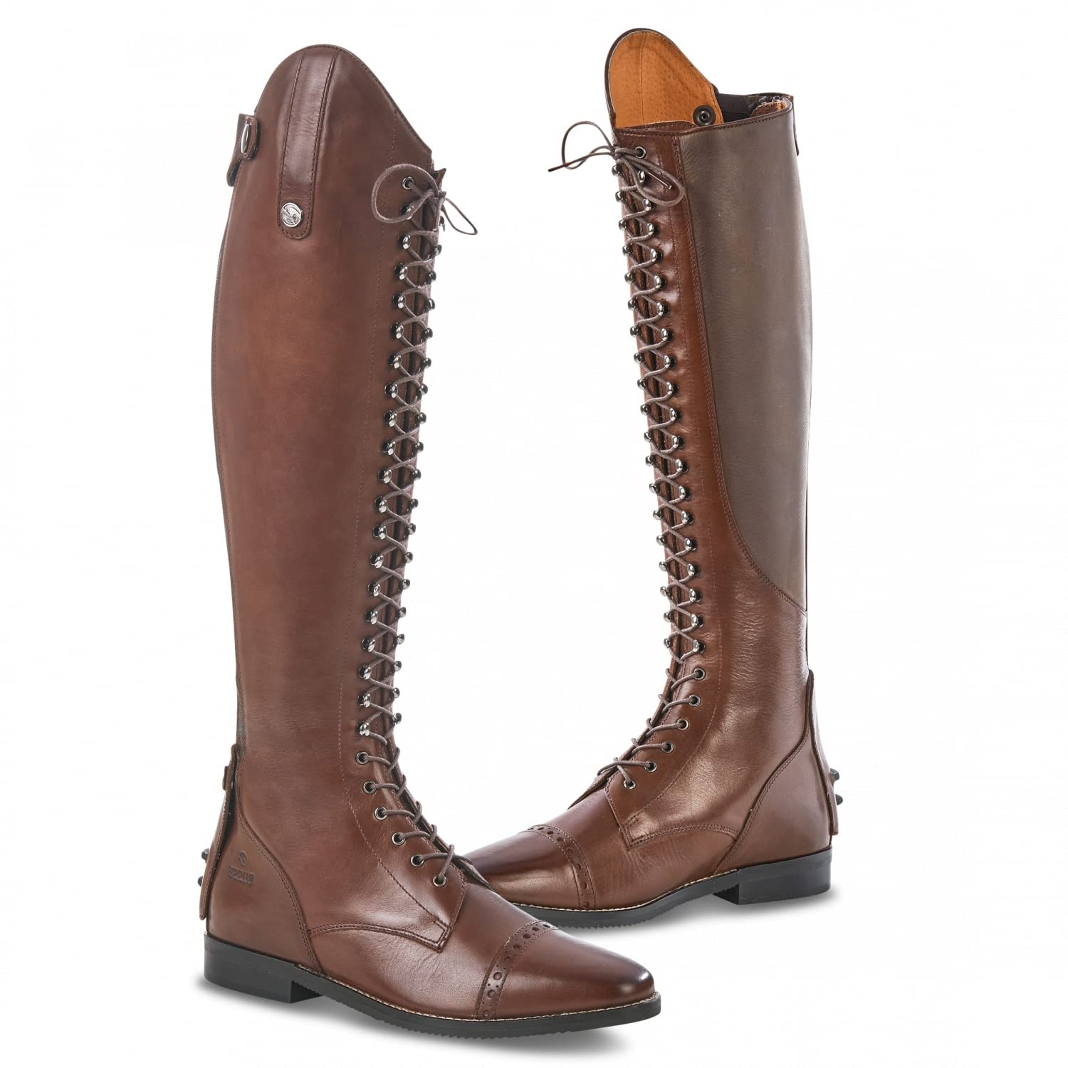 Busse Botas de equitación Laval con cordones completos, color marrón 38
