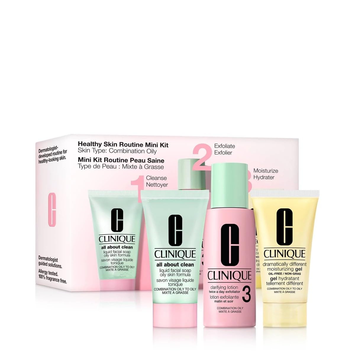 Clinique Healthy Skin Routine: Mini 3-Step Kit For Combination Oily Skin | Balances and refreshes. Skincare for combination oily skin.