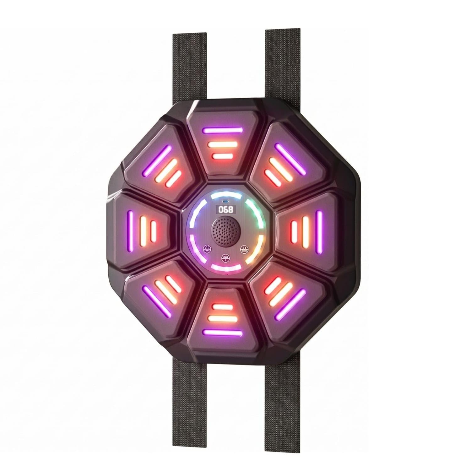 Music Boxing Machine LED Light Wall Mounted Boxing Machine Bluetooth Connection Wall Mounted Punch Target for Home Gym, Music Boxing Target-image-8