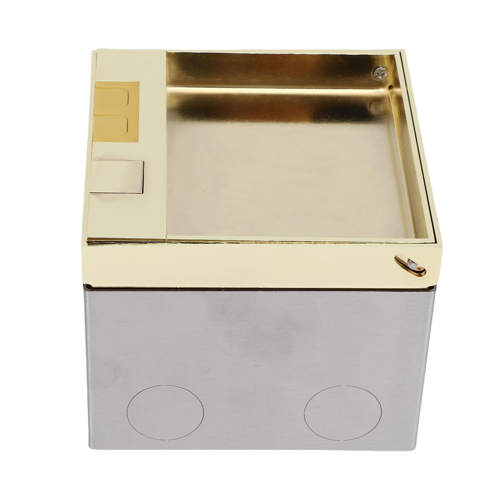 Enchufe Empotrable en Suelo Elegante Toma de Corriente Oculta Impermeable para Centros Comerciales y Oficinas Acero Inoxidable 4000W