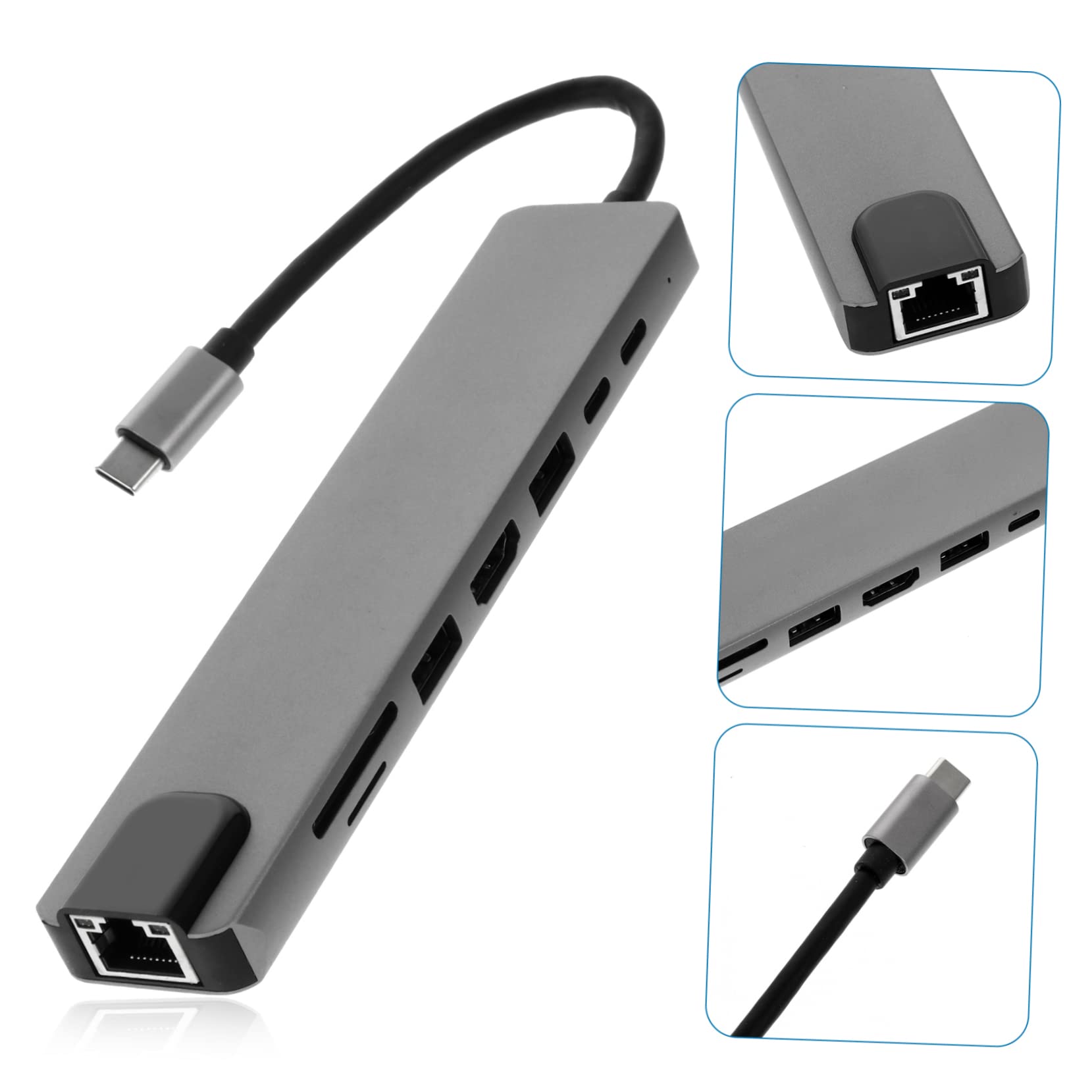 ABOOFAN 3pezzi Docking Station Usb c Compatta Adattatore Per Laptop e Smartphone Design Leggero e Portatile Supporto Ethernet e Ricarica Pd