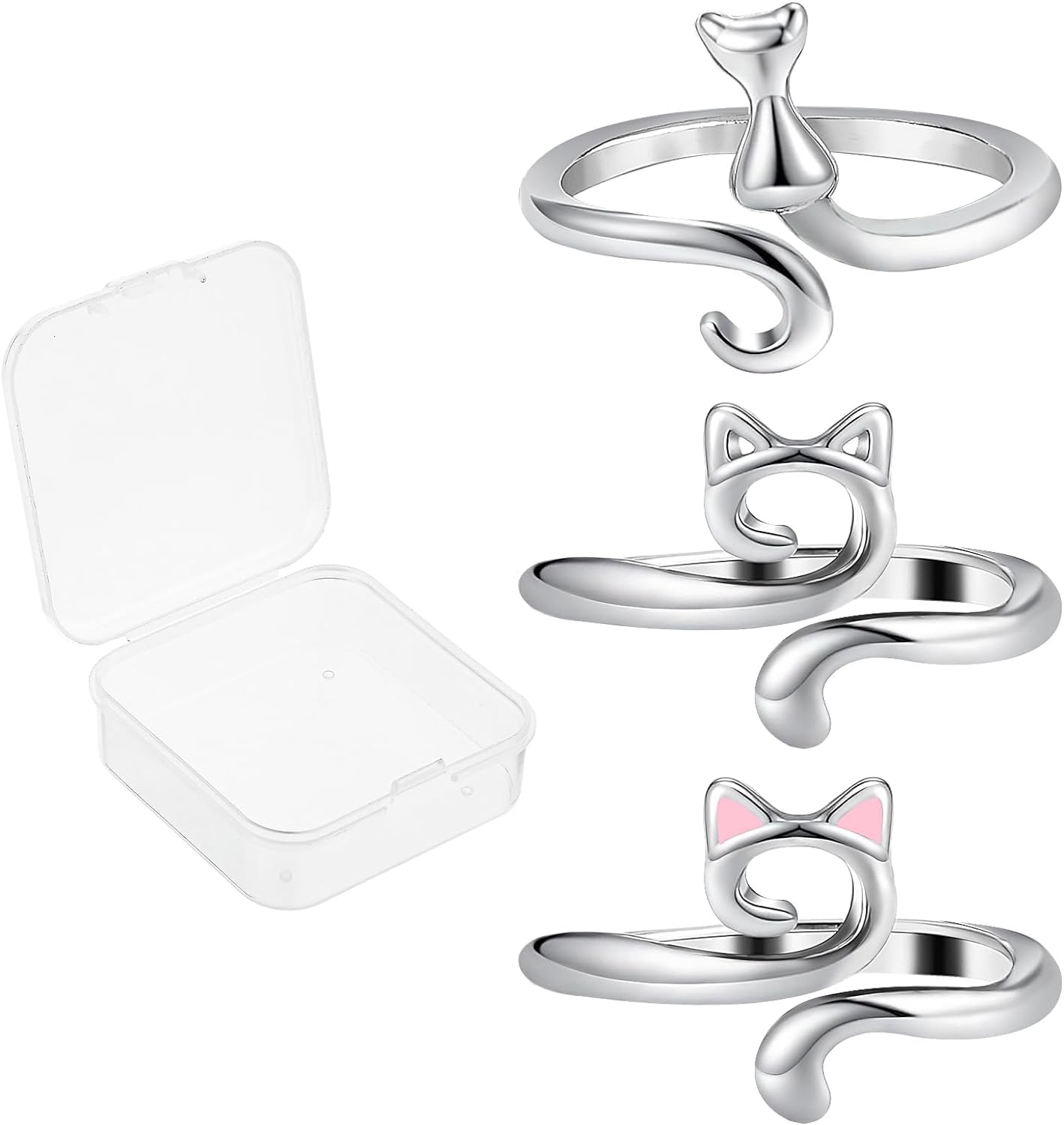 Wezalget Bague Au Crochet | 3 Pièces Bague Au Crochet En Alliage