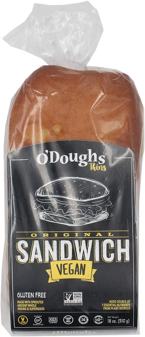 O'Dough Thins - Original Sandwich Bread 18 oz | Presliced Sandwich Bread | Pack of 3 |