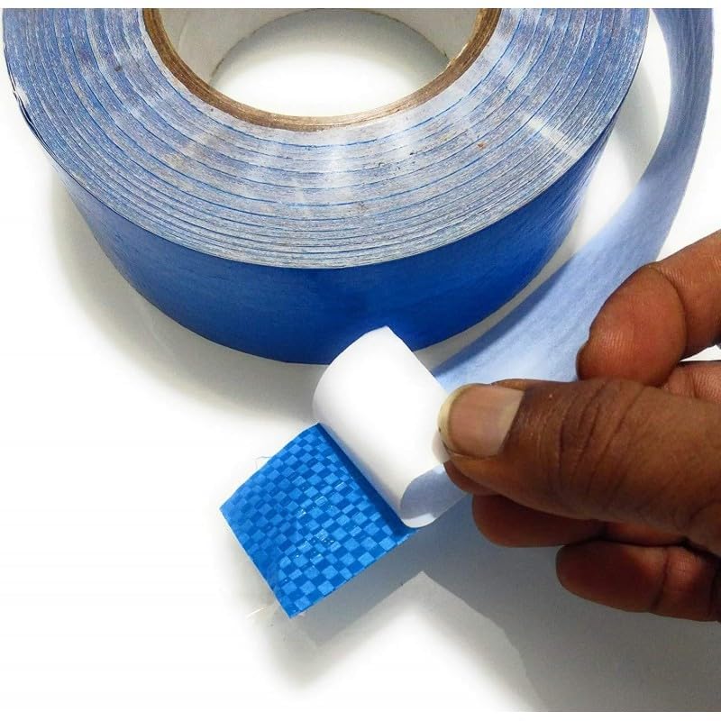 Image of HDPE Tarpaulin Repair Tape Waterproof Heavy Duty Duct Tape for Leak Fix Roof Tent Plastic Sheet Patch Strong Adhesive Weatherproof Outdoor Repair Tape Roll (Black 60y)