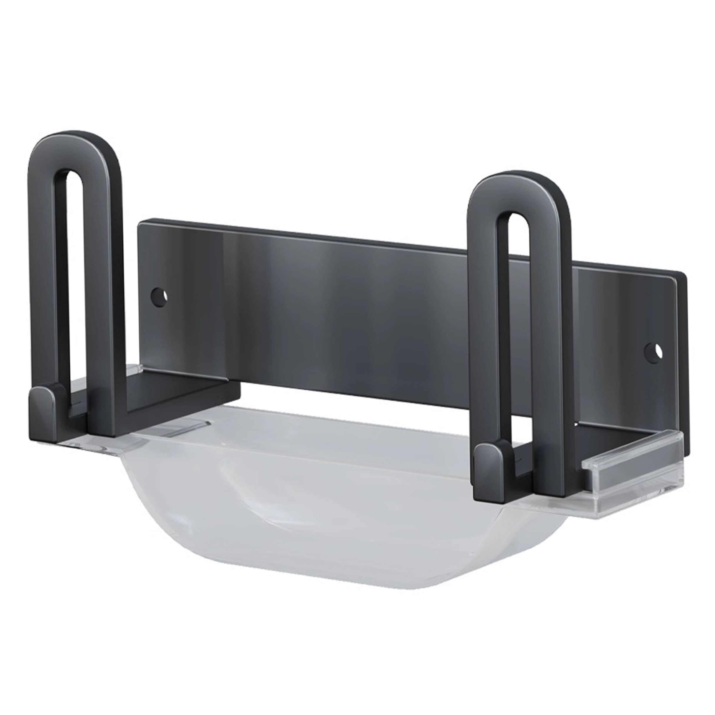 Faroby Router Shelf, No-drill Router Wall Mount, Carbon Steel Shelf Wall Mount With Cable Organizer, Black