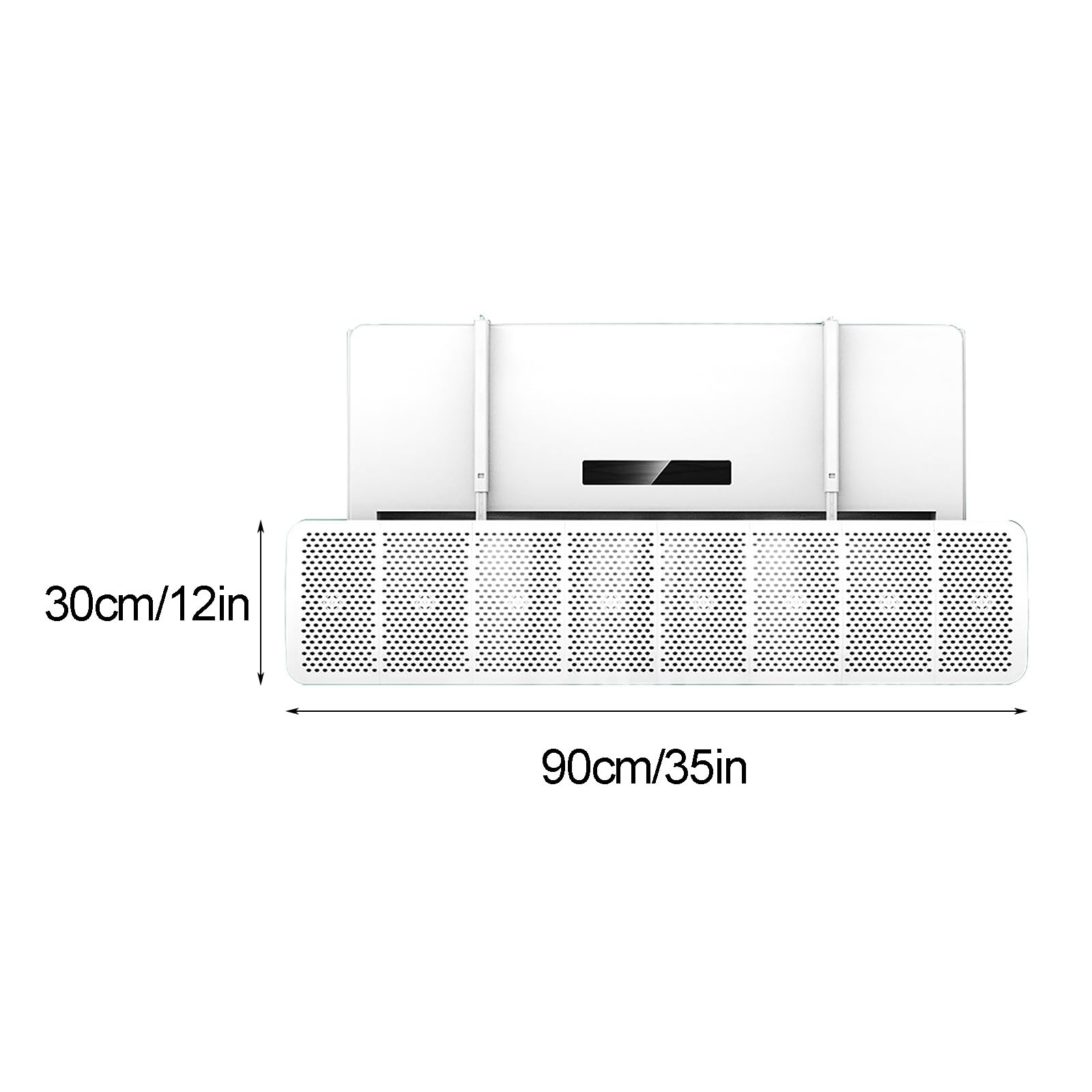 Deflettore Condizionatore Universale Deflettore per Bocchette di Ventilazione a 8 Pale, Regolabile, Split, Anti-Soffio Diretto per Condizionatori a Parete(30x90cm/12x35in)