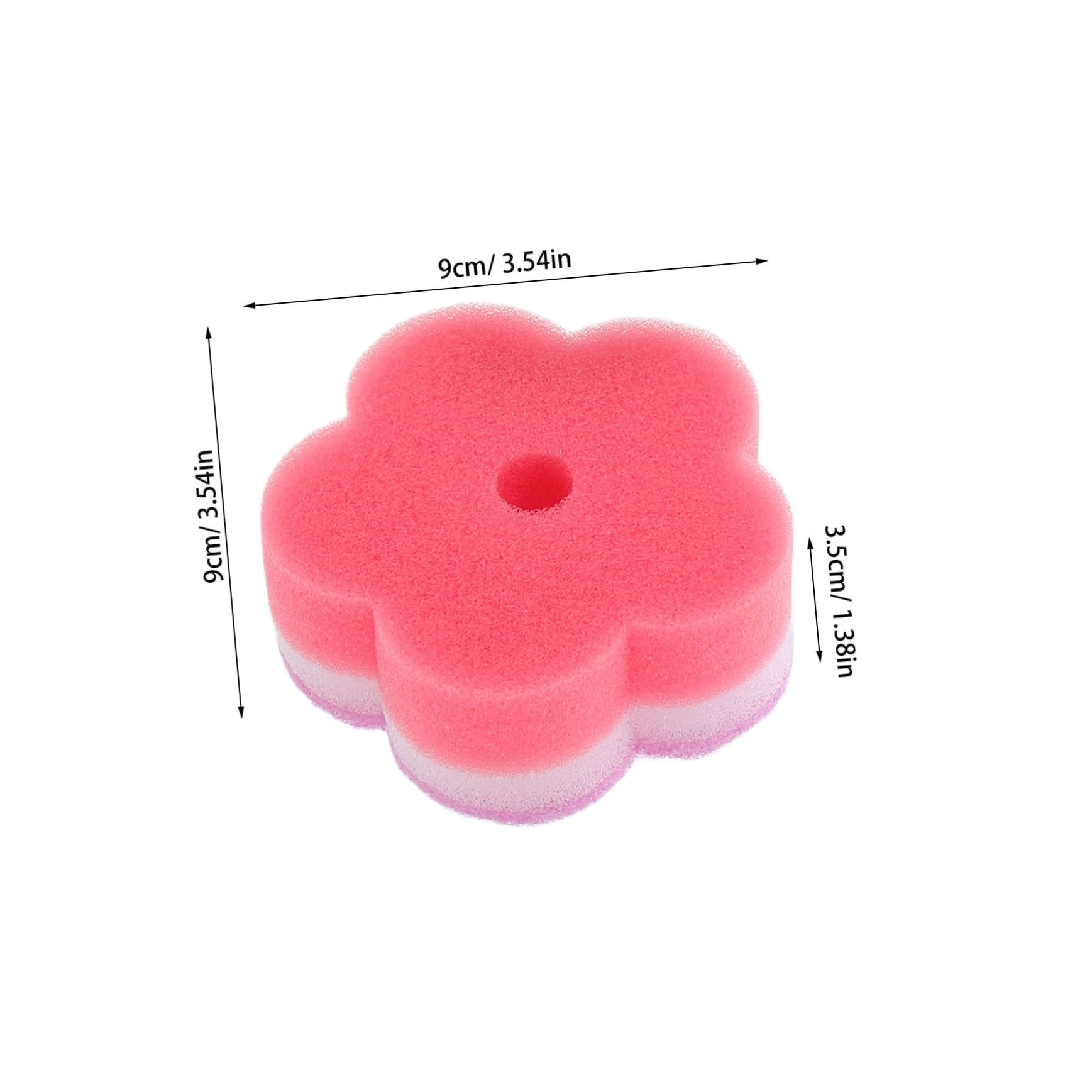 FOMIYES 25 Teiliges Reinigungsschwämme Blütenform Kratzfreie Scheuerpads für Küche und Bad Langlebige Fettlösende Spülschwämme Vielseitige Putzpads für Schonende Oberflächenpflege