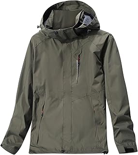 Rain Jacket Men's Hiking Softshell Jacket Waterproof Breathable Black Hiking Jacket Men's Breathable Transition Jacket Men's Waterproof with Hood Motorcycle Jacket Men's Biker Softshell Jacket