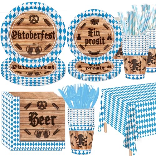 161 Oktoberfest Party Supplies Dinnerware Set - Bavarian German Design