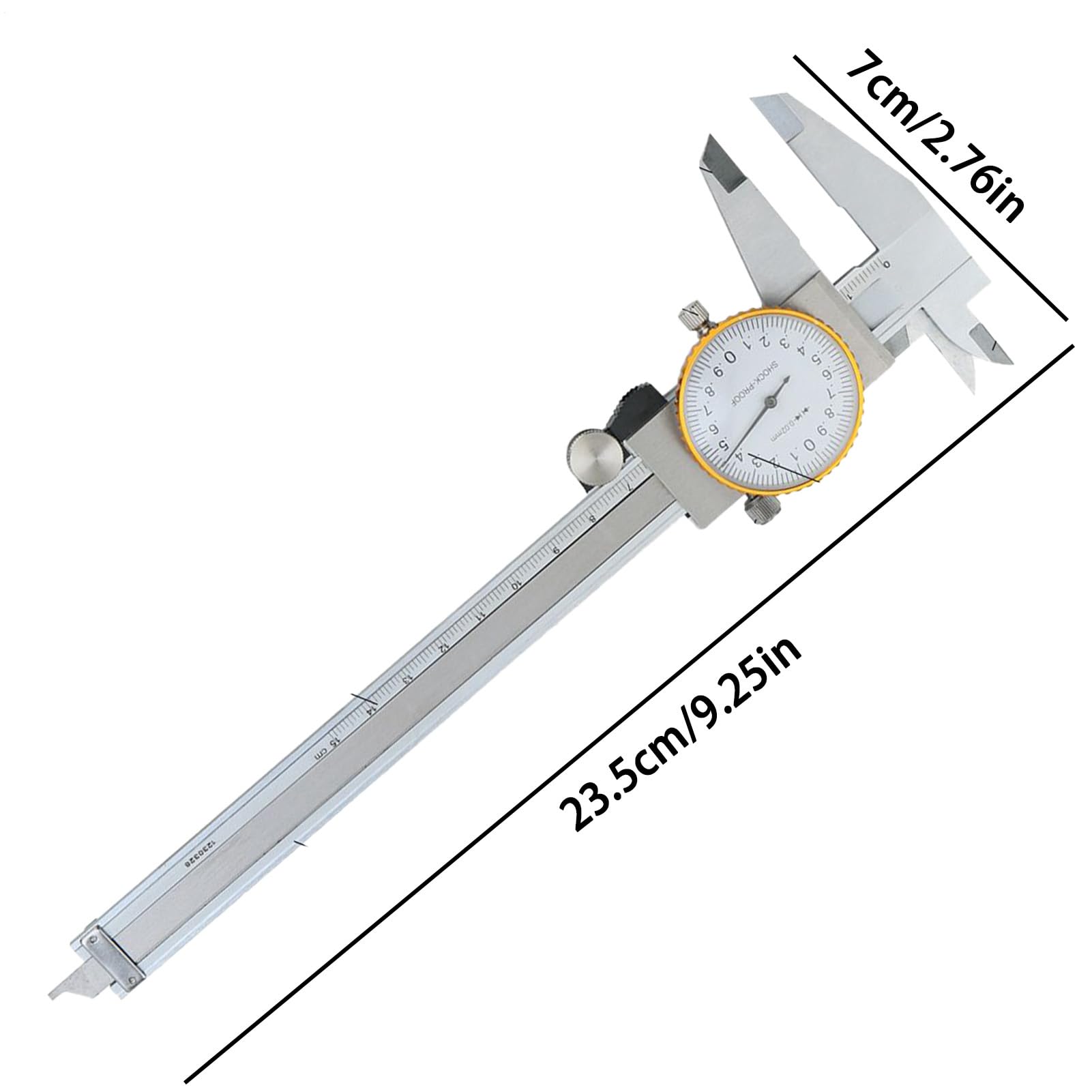 Precyzyjne narzędzia pomiarowe, zakres 0-15 cm, linijka z noniuszem, dokładność 0,02 mm, stalowe narzędzia pomiarowe do budowy z zegarkiem, do głębokości grubości, średnicy, mebli z metalu, drewna