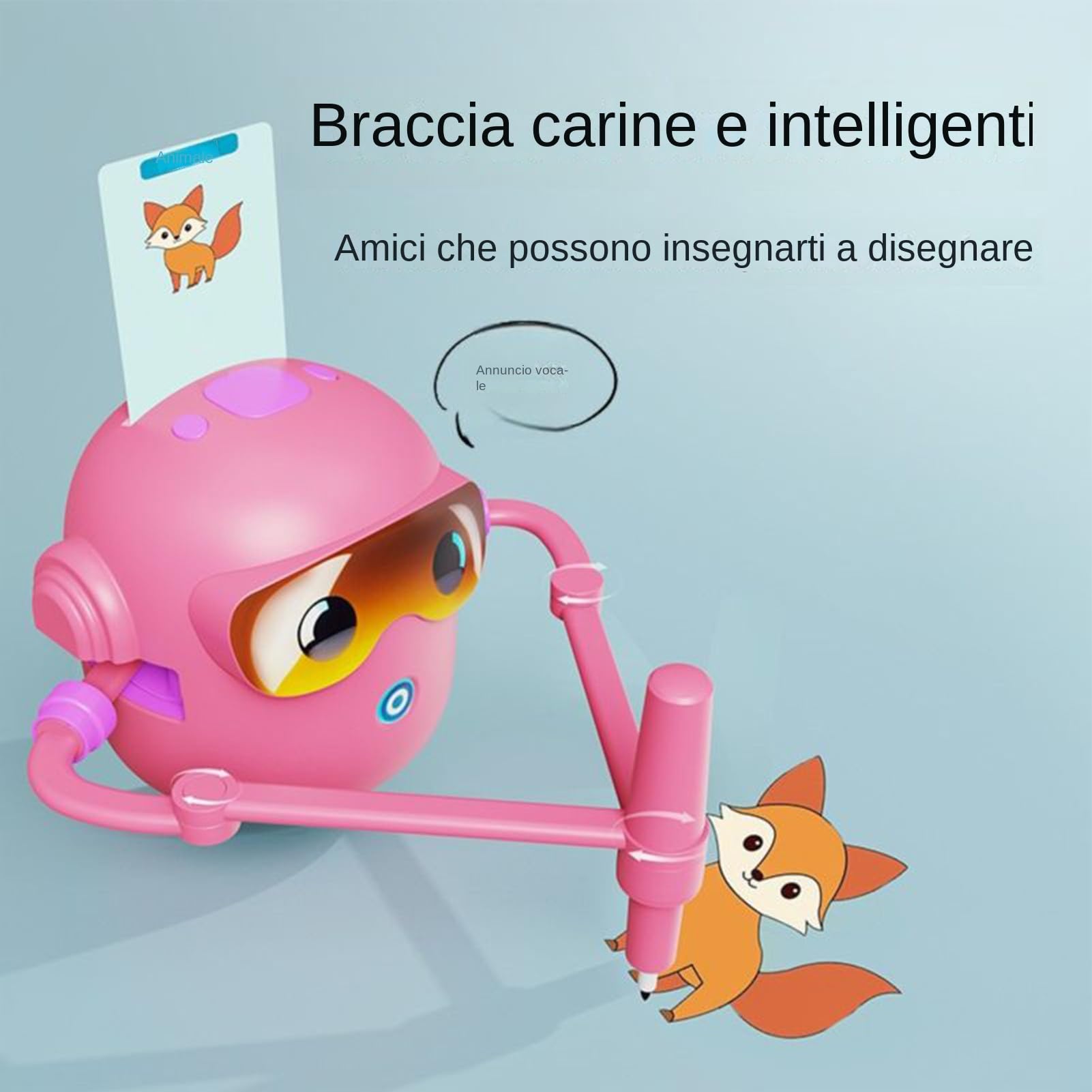 Robot Per La Pittura - Con Guida Vocale e 100 Carte - Robot da Pittura Intelligente e Interattivo | Per Bambini Per Ragazzi Maschi Per Feste Di Compleanno Per Viaggio Per Scuola E Per Asilo Infantile