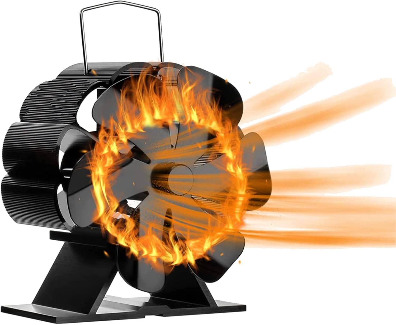 Ventilator für Kaminofen, Kaminventilator Ofenventilator, Wärmebetriebener Kamin Ventilator, 6