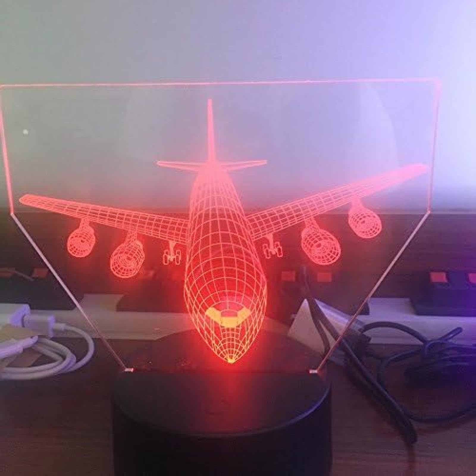 Corno 3D Luce Notturna 16 Colore Cambiamento Lampada Acrilico Piatto