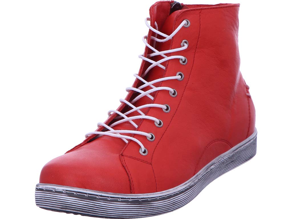Andrea Conti Lace-Up Boots 0341500 High-Top Trainers Lace-Up Boots, red, 4 UK