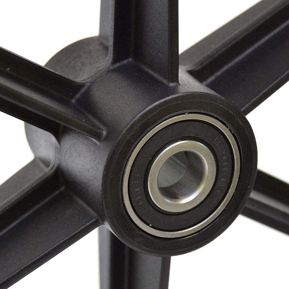 2pcs Ruote per Carrozzina Walker di Ricambio Antiscivolo Antiusura Ruota Anteriore Universale per Sedia A Rotelle di Montaggio Nero Pneumatico Solido