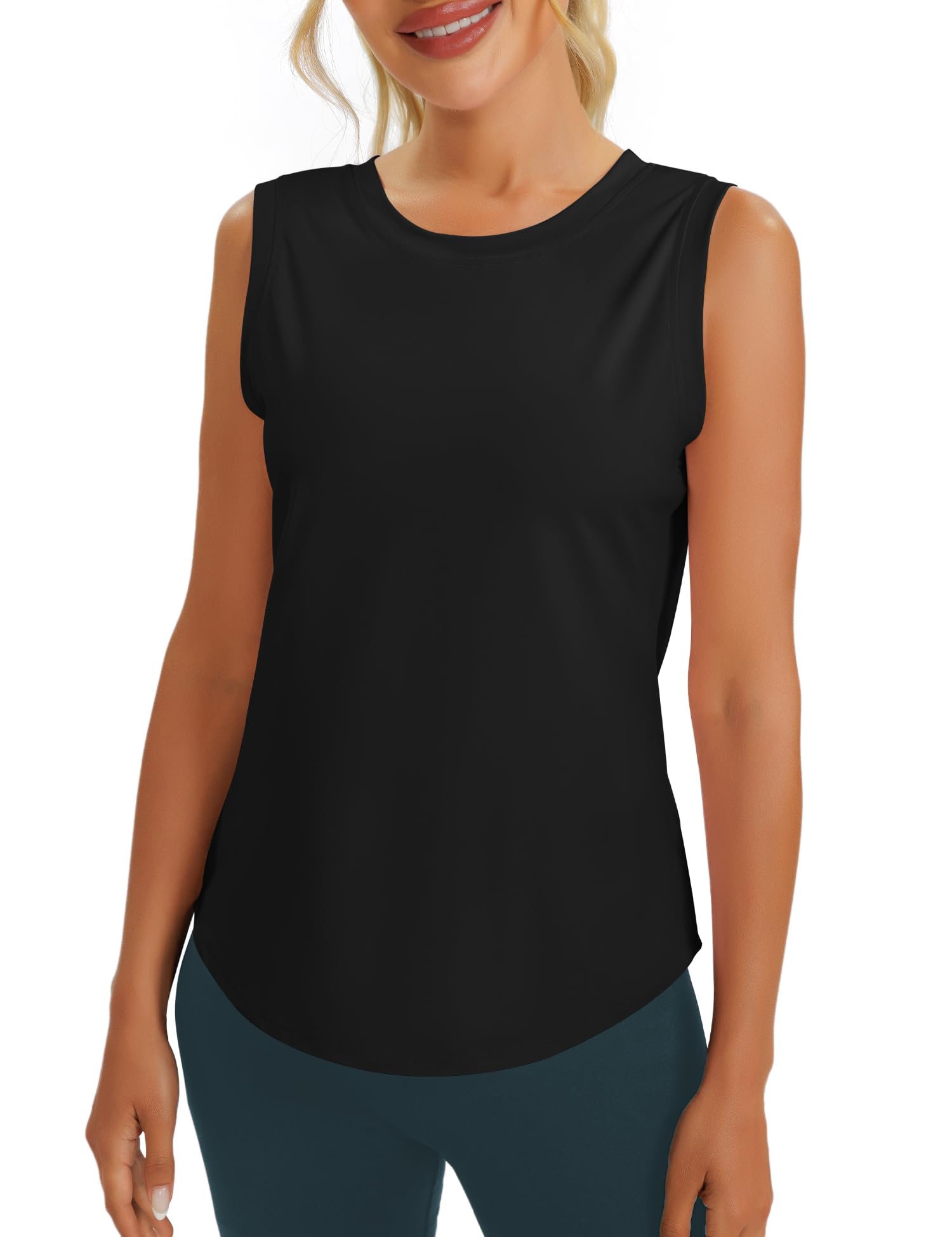 Top Deportivo sin Mangas para Mujer Tennis Fitness Shirt Top Deportivo de Yoga Ligero para Mujer