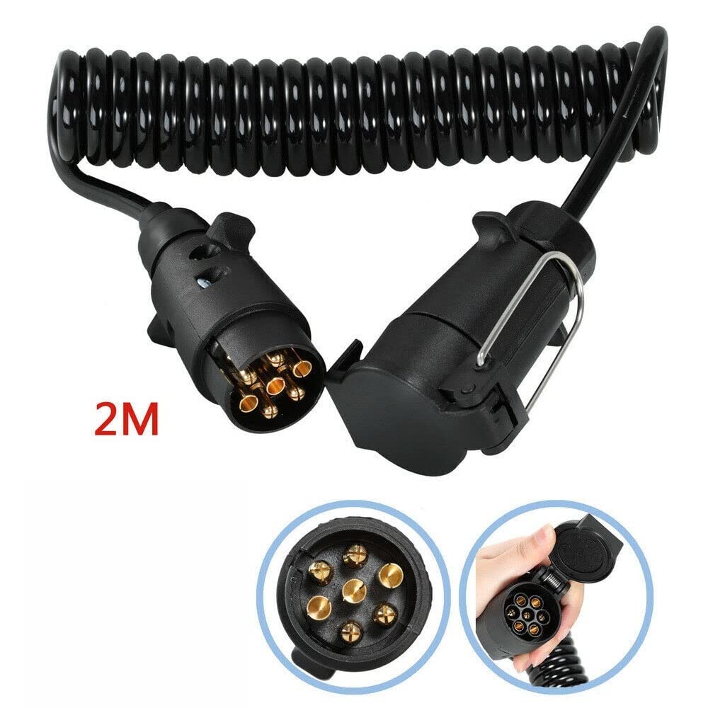 7 Pin do 13 Pin złącze przyczepy przejściówka elektryczna wtyczka 2M przedłużacz do ciężarówki 12V wodoodporna wtyczka RV przejściówka do gniazda Caravan części zamienne