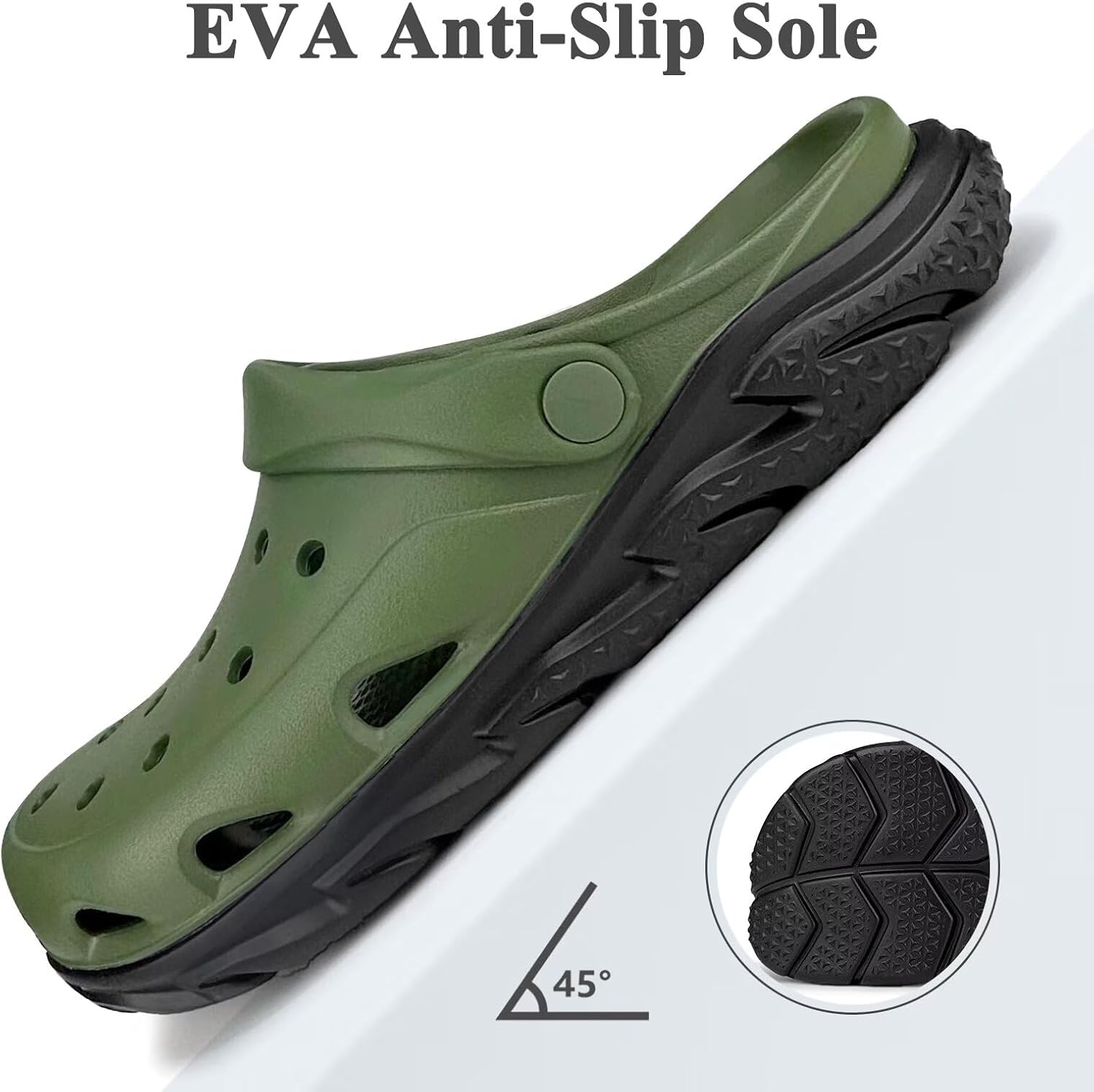 Men and Women's Garden Clogs with Arch Support, Unsex Lightweight Slip on Mule with Doule Color,No Slip Slide Sandle for Outdoor, Beach, Garden, Pool, Indoor - Image 5