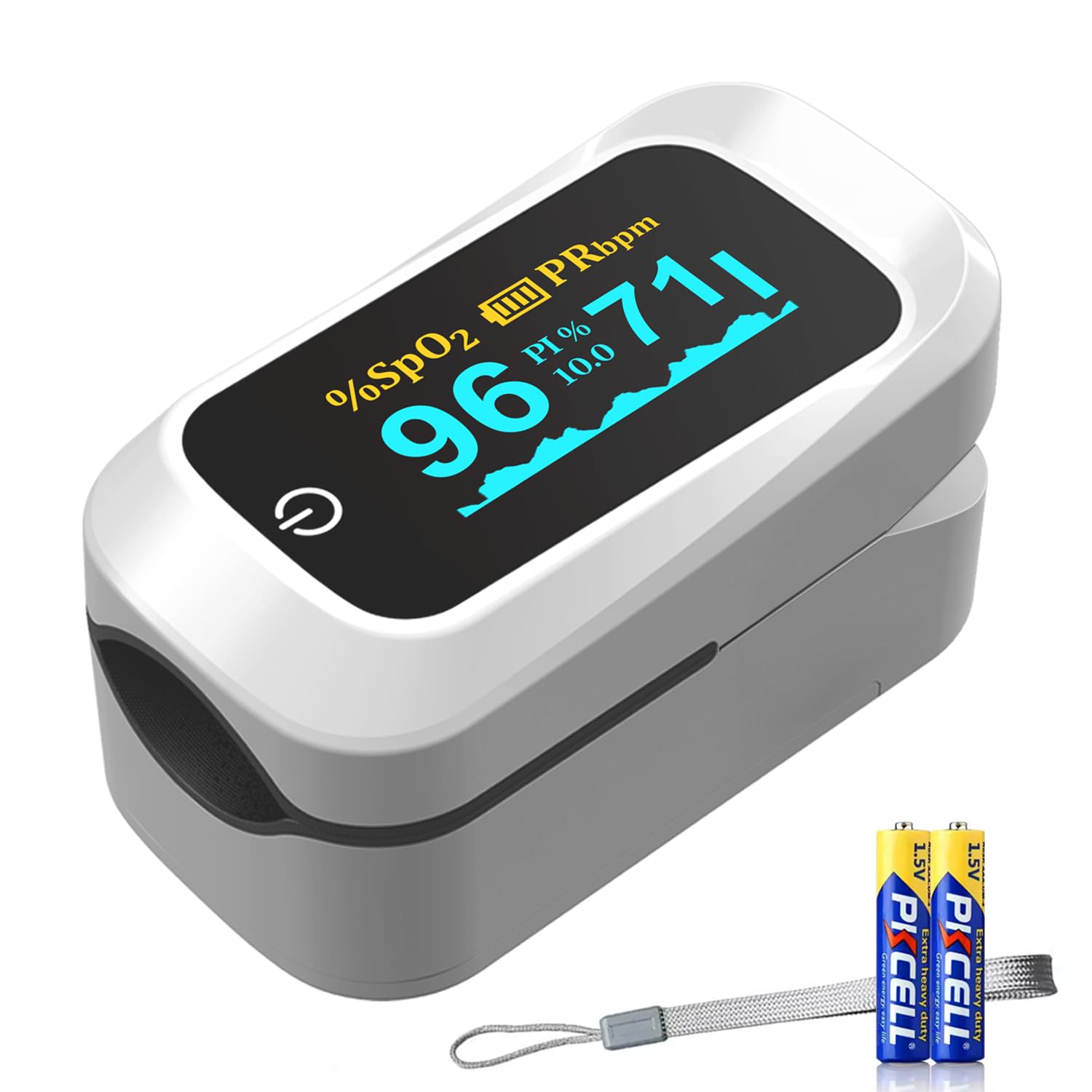 Fingertip Pulse Oximeter for Homes Outdoor Sport Fitness Usage Include BSX231