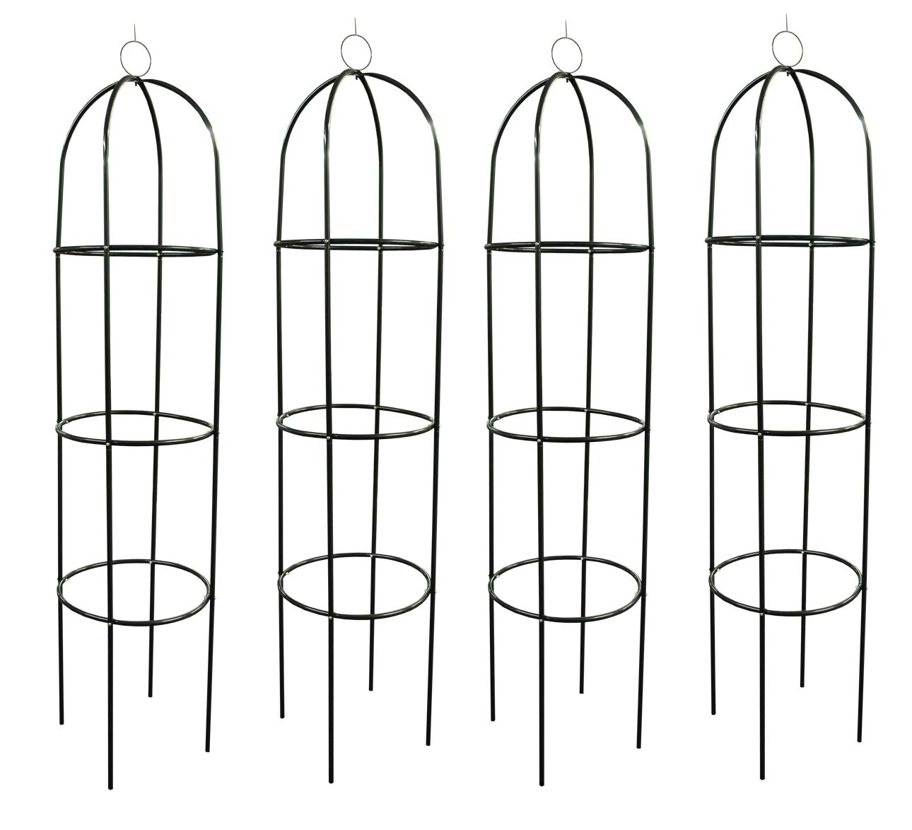 Selections Metal Garden Obelisks Plant Support for Climbers and Roses (190cm) - Pack of 4