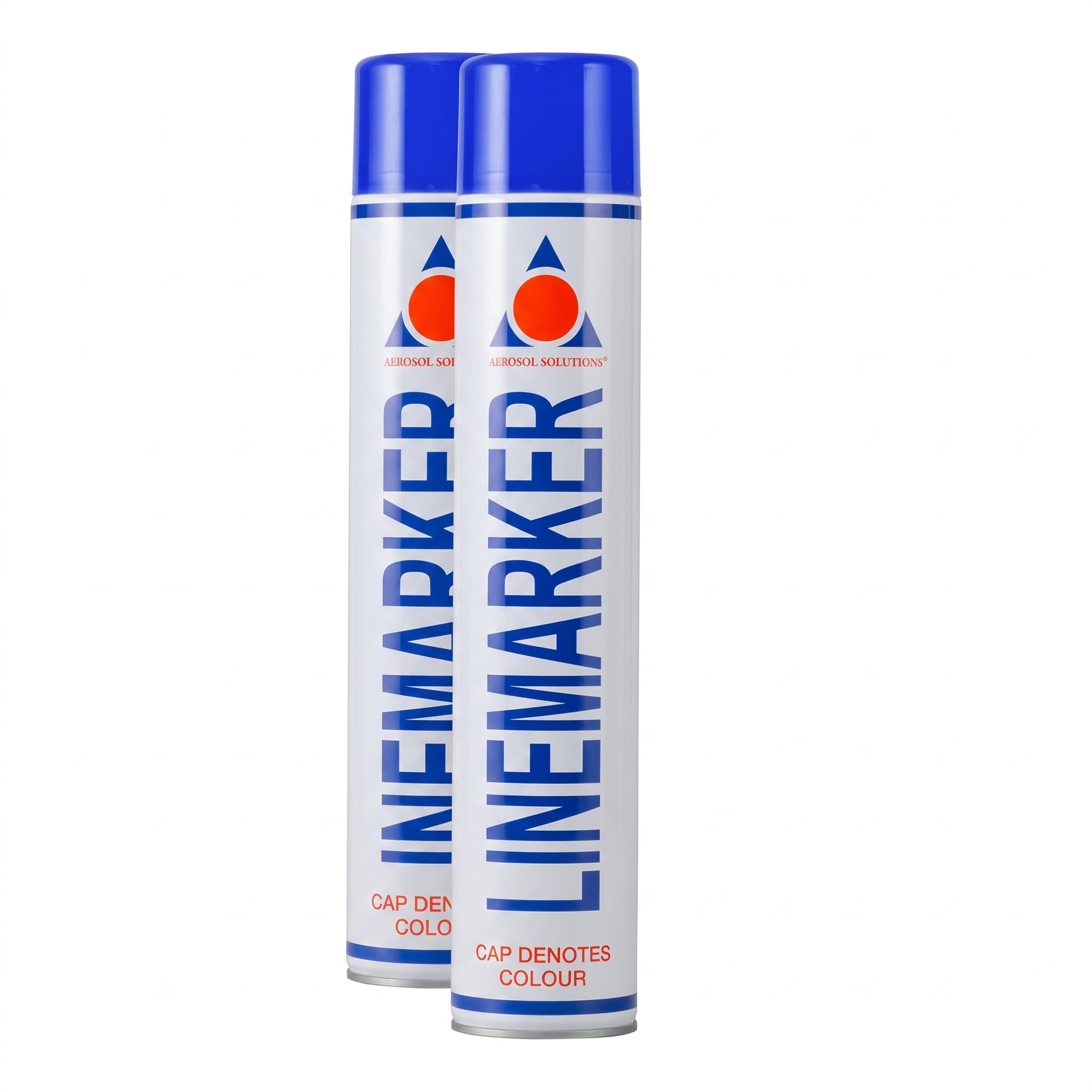 Aerosol Solutions Line Marker Blue 26 Oz | Grass and Road Spray Paint, All Purpose Striping Paint Spray | Perfect for Athletics, Sports Fields &amp; Pavement (Pack of 2)