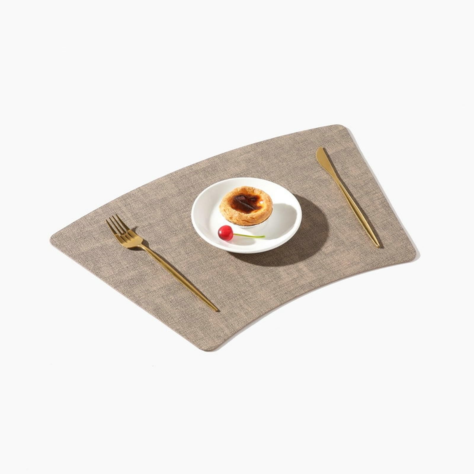 Juego de 10 manteles individuales de piel, rectangulares, color sólido, manteles individuales para boda, restaurante, cocina, marrón oscuro, 30 x 49 cm