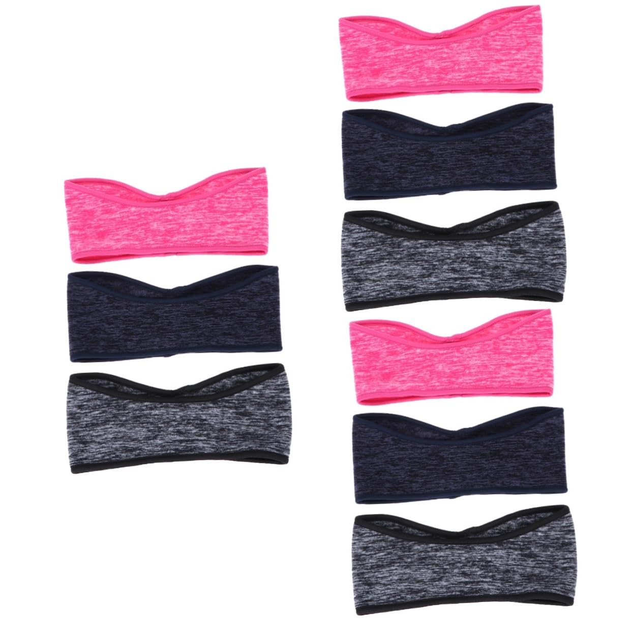 VALICLUD 9piezas Diadema Deportiva Antideslizante De Forro Para Correr y Yoga Paquete De Azul Para Climas Fríos y Actividades Al Aire