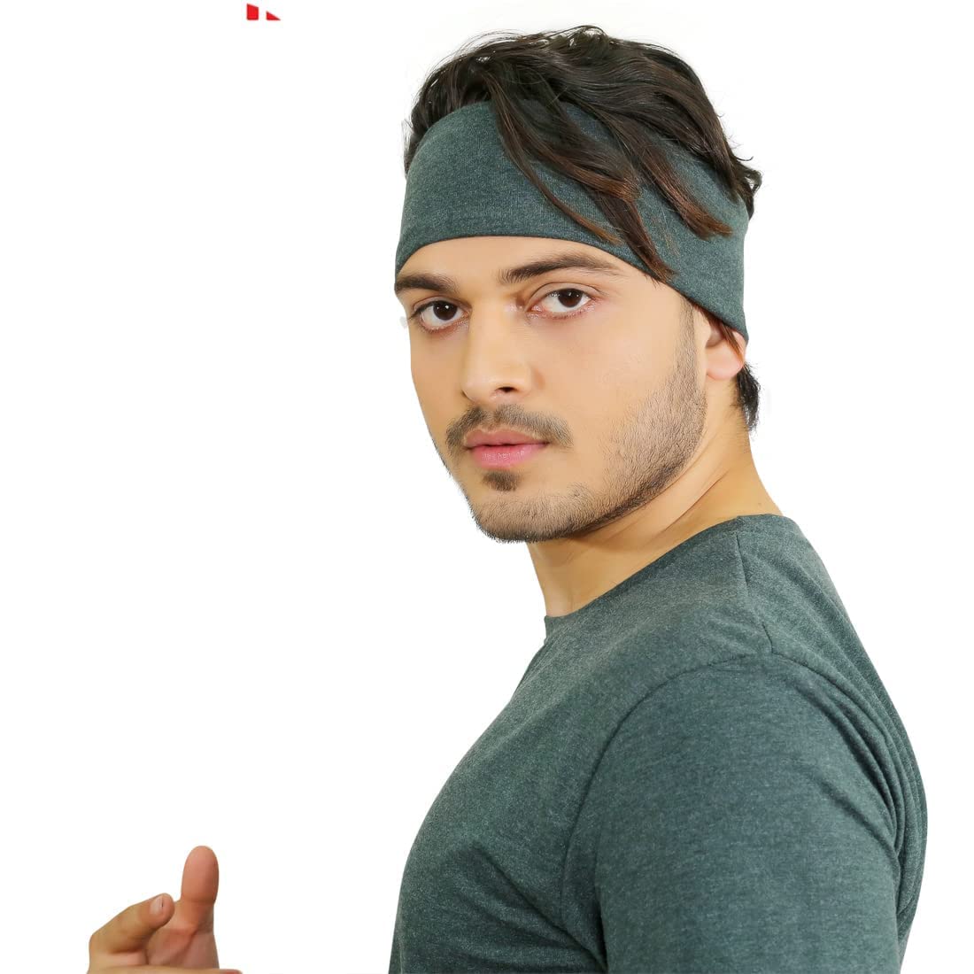 SOUL eTHICS Premium Cotton Gym, Sports, Yoga, Running, Hair, Elastic Headband for Men and Women with Non-Slip Fabric, Freesize (Bottel Green)-image-49
