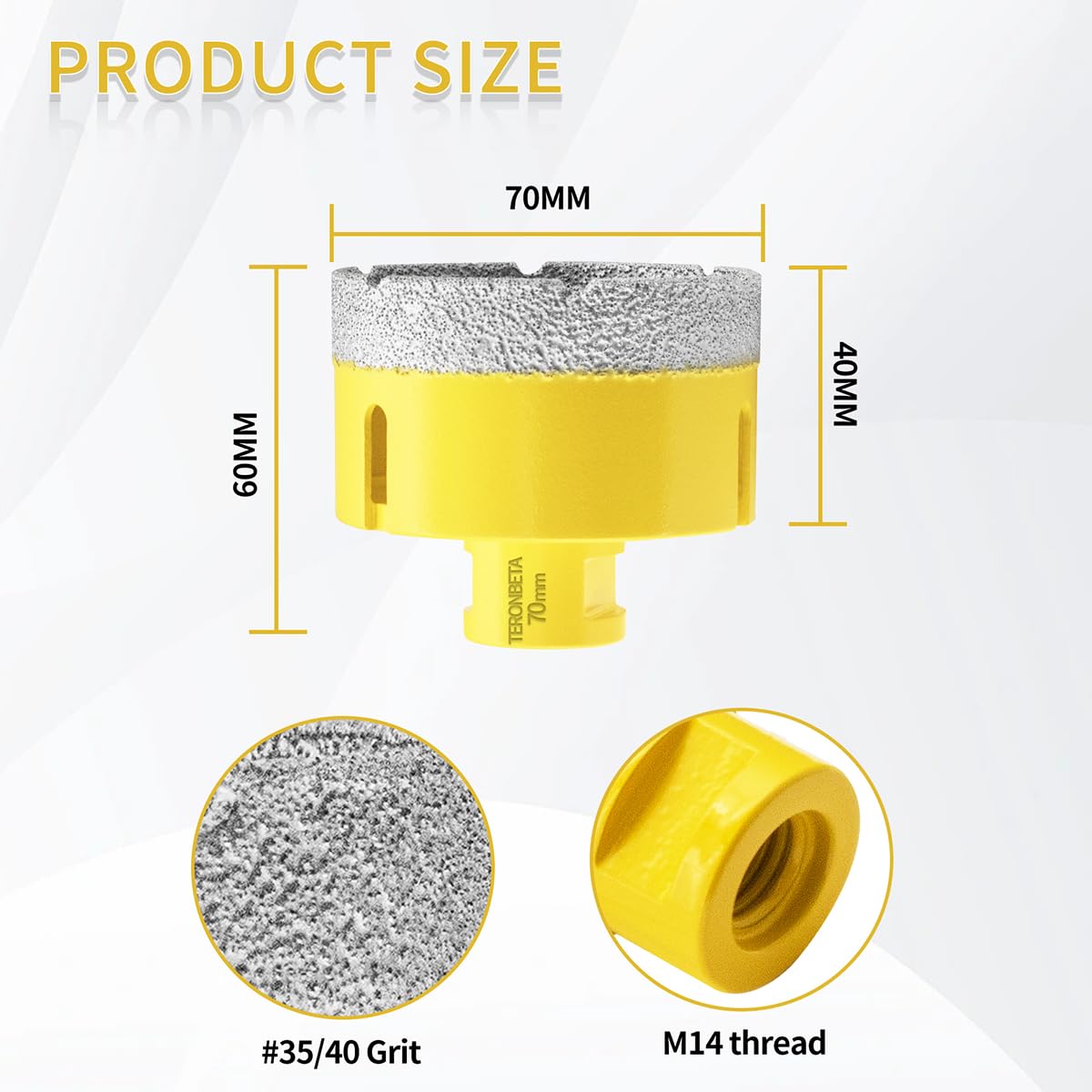 Teronbeta Diamond Core Drill Bit 70mm - Image 2