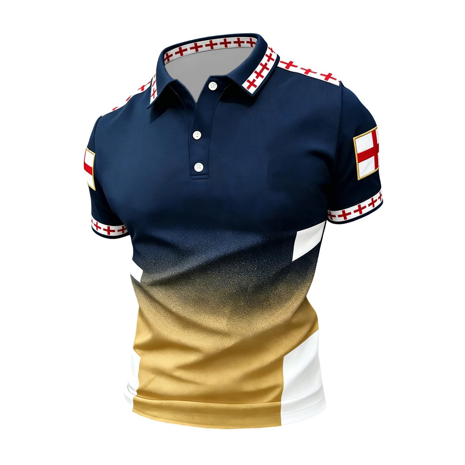 England St George's Cross Polo Shirt Classic Polo Shirt with Red England Flag Design Perfect for Football Fans Comfortable for Everyday Wear and Matches