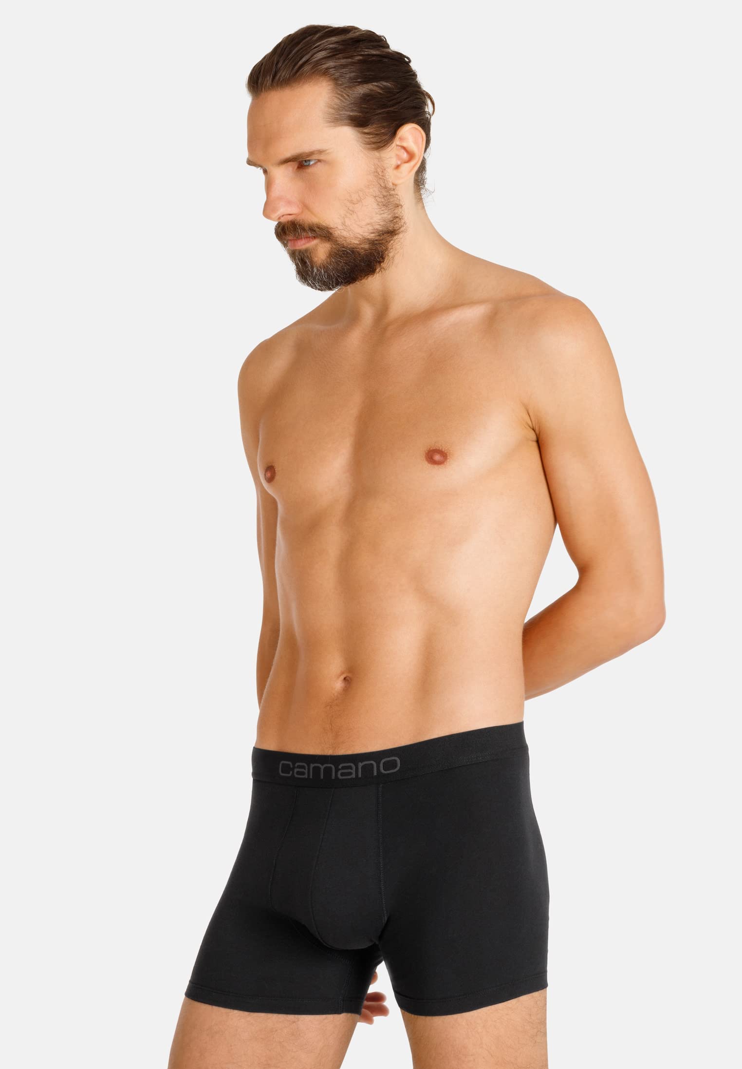 Camano Boxer da uomo Comfort con cotone sostenibile (BCI) in una pratica confezione da 6, Nero , M
