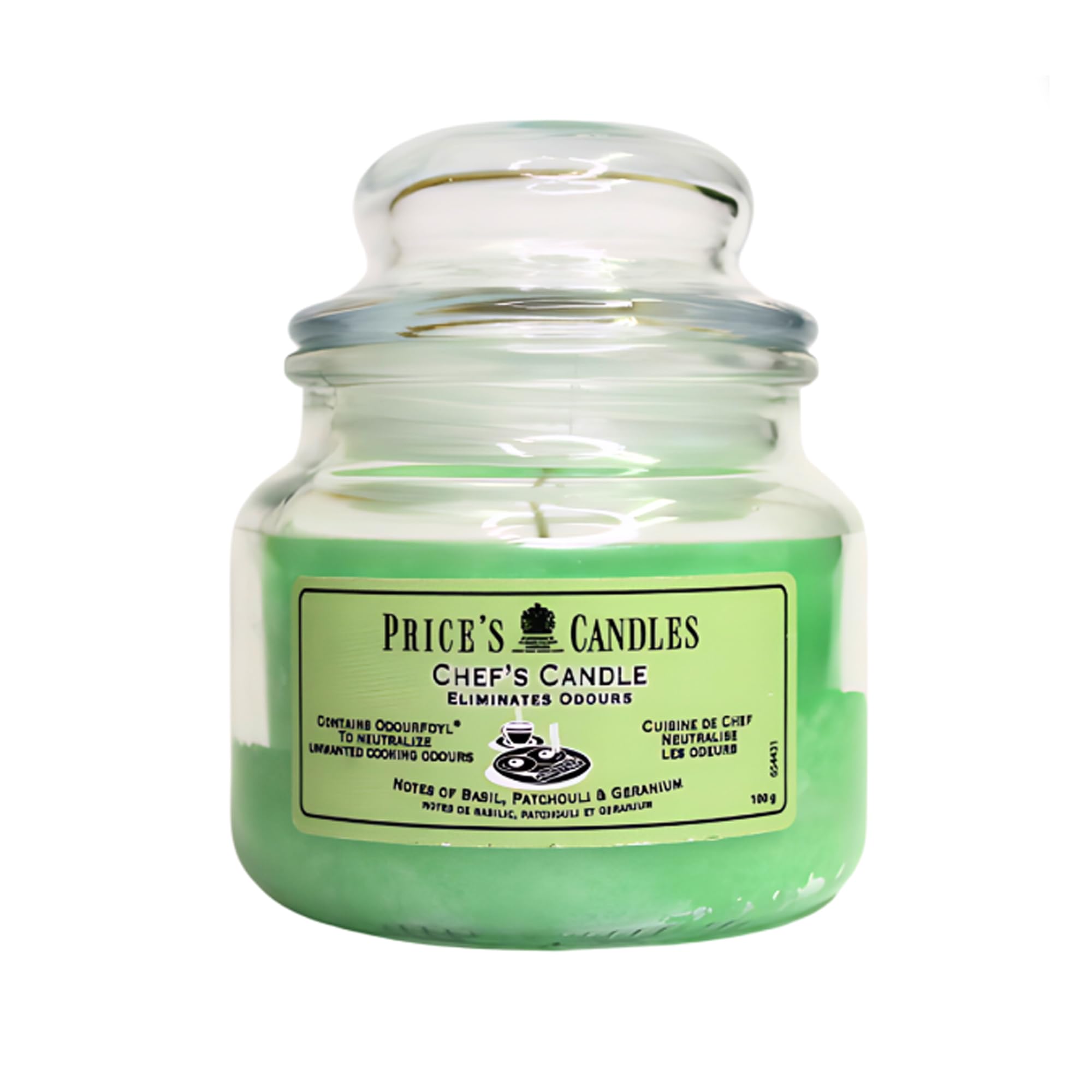 6x Price's Chef's Candle in Glass Jar with Lid Eliminates Cooking Kitchen Odour