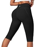 Women's High Waisted Compression Yoga Capri Leggings with Pockets