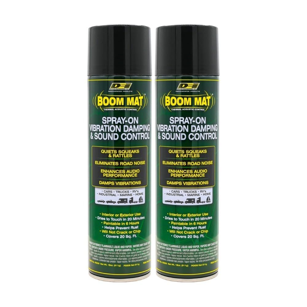 Dei Boom Mat Spray On for Sound Deadening 18 Oz (2 Pack) | Sound Deadener Covers ~20 sq ft, dries in 20 min, paintable in 6 hrs, prevents rust, cuts road noise, enhances audio-image-39