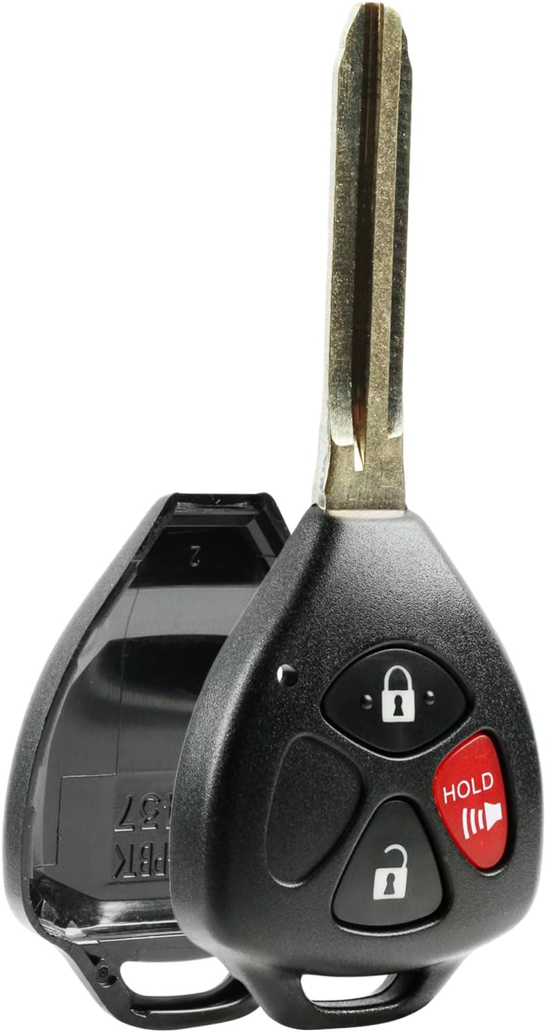 Key Fob Keyless Entry Remote Shell Case & Pad fits Toyota 4Runner Matrix Rav4 Venza Yaris/Scion iQ tC xB xD (HYQ12BBY, GQ4-29T, MOZB41TG)