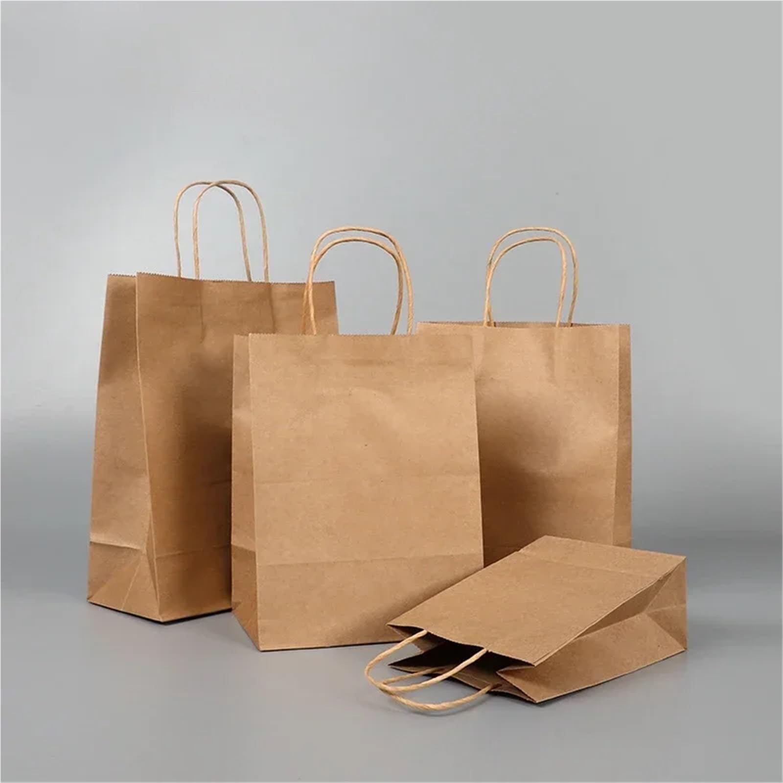 sac kraft Sacs En Papier Kraft Brun Avec Poignée, 10/20 Pièces