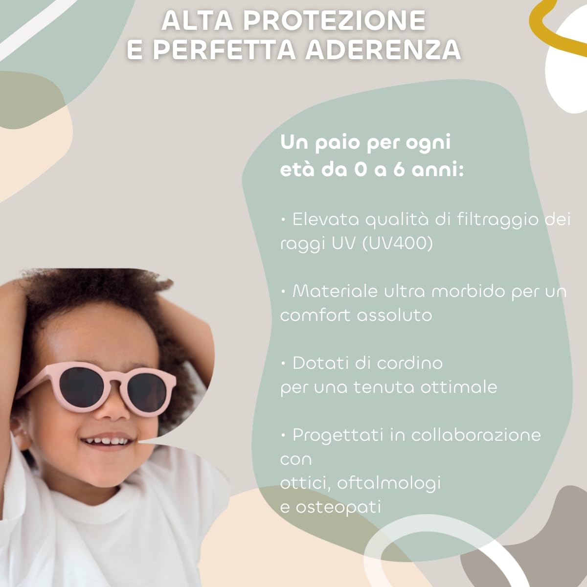 BÉABA, Occhiali Da Sole Per Bambini 9-24 Mesi, Protezione 100% UV